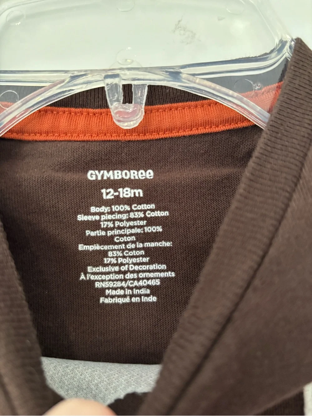 Gymboree Fox Applicae Brown Thermal Long Sleeve Shirt 12/18